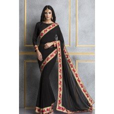 BLACK ETHNIC BOLLYWOOD PARTY STYLE SAREE